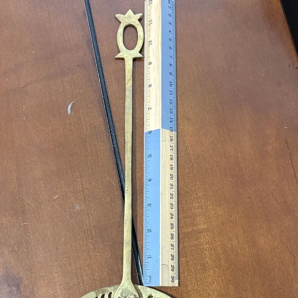 Artisan Brass Skimmer with Decorative Cutouts